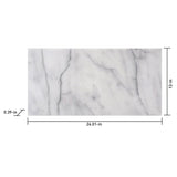 Satori Bianco Glacier 12-in x 24-in Polished Natural Stone Marble Look Tile
