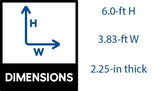 Freedom Emblem 6-ft H x 4-ft W White Privacy Vinyl Fence Gate Kit (Unassembled)