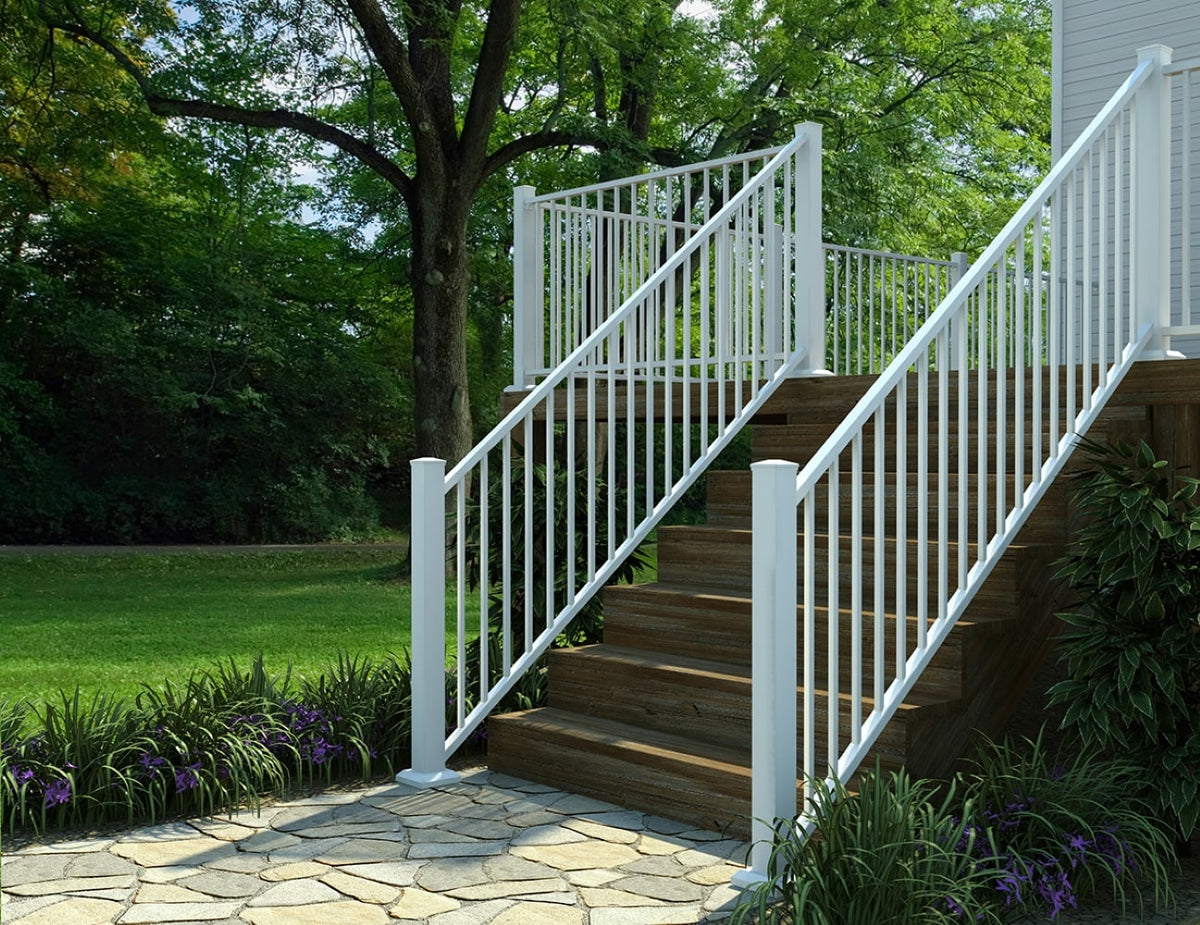 Fortress Building Products 18-ft x 40-in White Aluminum Deck Rail Kit