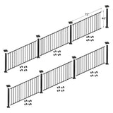 Fortress Building Products 36-ft x 40-in Black Sand Aluminum Deck Rail Kit