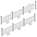 Fortress Building Products 36-ft x 34-in Black Sand Steel Deck Rail Kit