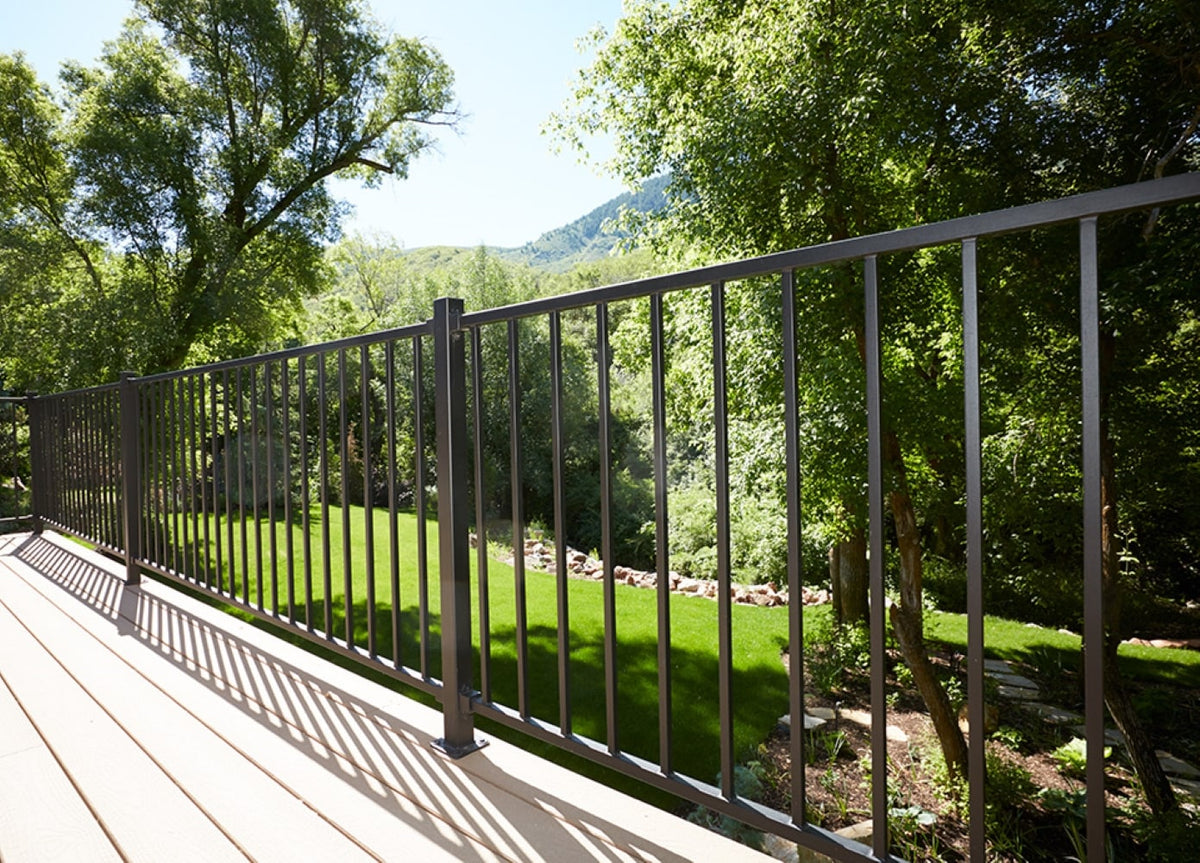 Fortress Building Products 12-ft x 40-in Black Sand Steel Deck Rail Kit