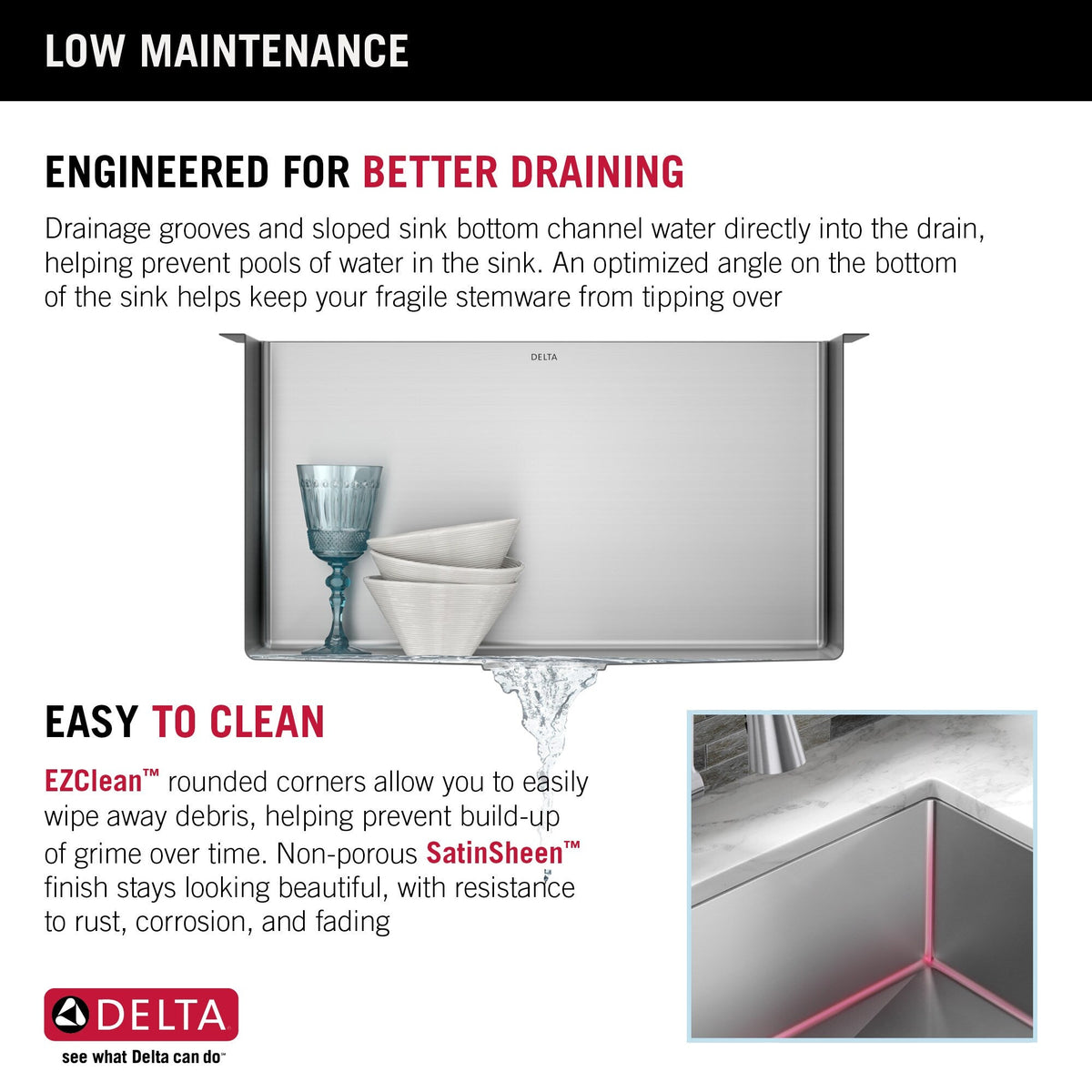 Delta Stainless Steel 1-Basin Undermount Laundry Sink 18x24"
