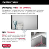 Delta Stainless Steel 1-Basin Undermount Laundry Sink 18x24"