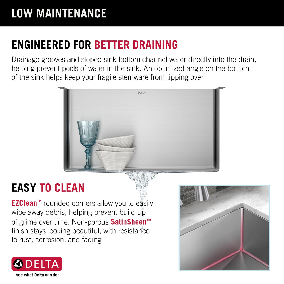 Delta 18-in x 24-in Stainless Steel Undermount Laundry Sink with Drain