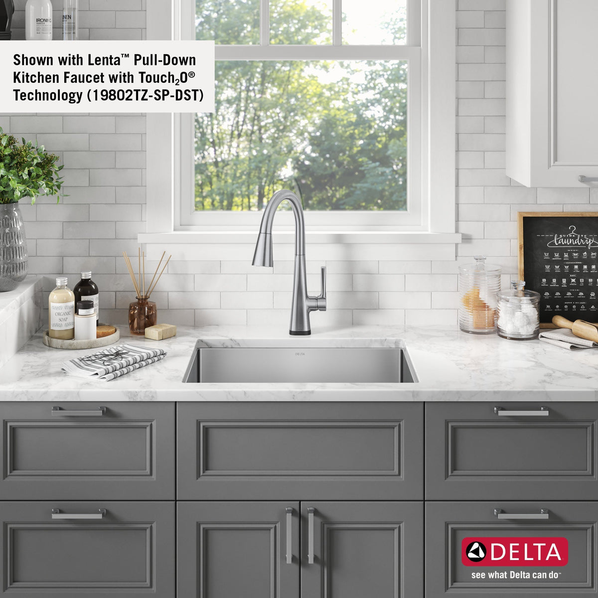 Delta 18-in x 24-in Stainless Steel Undermount Laundry Sink with Drain