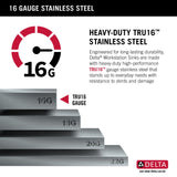 Delta 18-in x 24-in Stainless Steel Undermount Laundry Sink with Drain