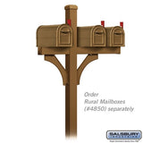 Deluxe Mailbox Post - 2 Sided for Two Mailboxes - In-Ground Mounted - Sandstone