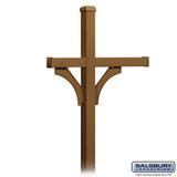 Deluxe Mailbox Post - 2 Sided for Two Mailboxes - In-Ground Mounted - Sandstone