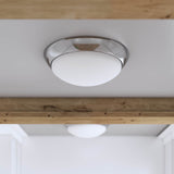 Project Source 2-Pack 11-in Brushed Nickel Integrated LED Flush Mount Ceiling Light, 3000K, 1400 Lumens