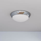 Project Source 13-in Brushed Nickel Traditional Flush Mount Light, Integrated LED, 3000K, Dimmable