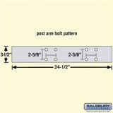 Deluxe Mailbox Post - 2 Sided for 4 Mailboxes - In-Ground Mounted - Sandstone