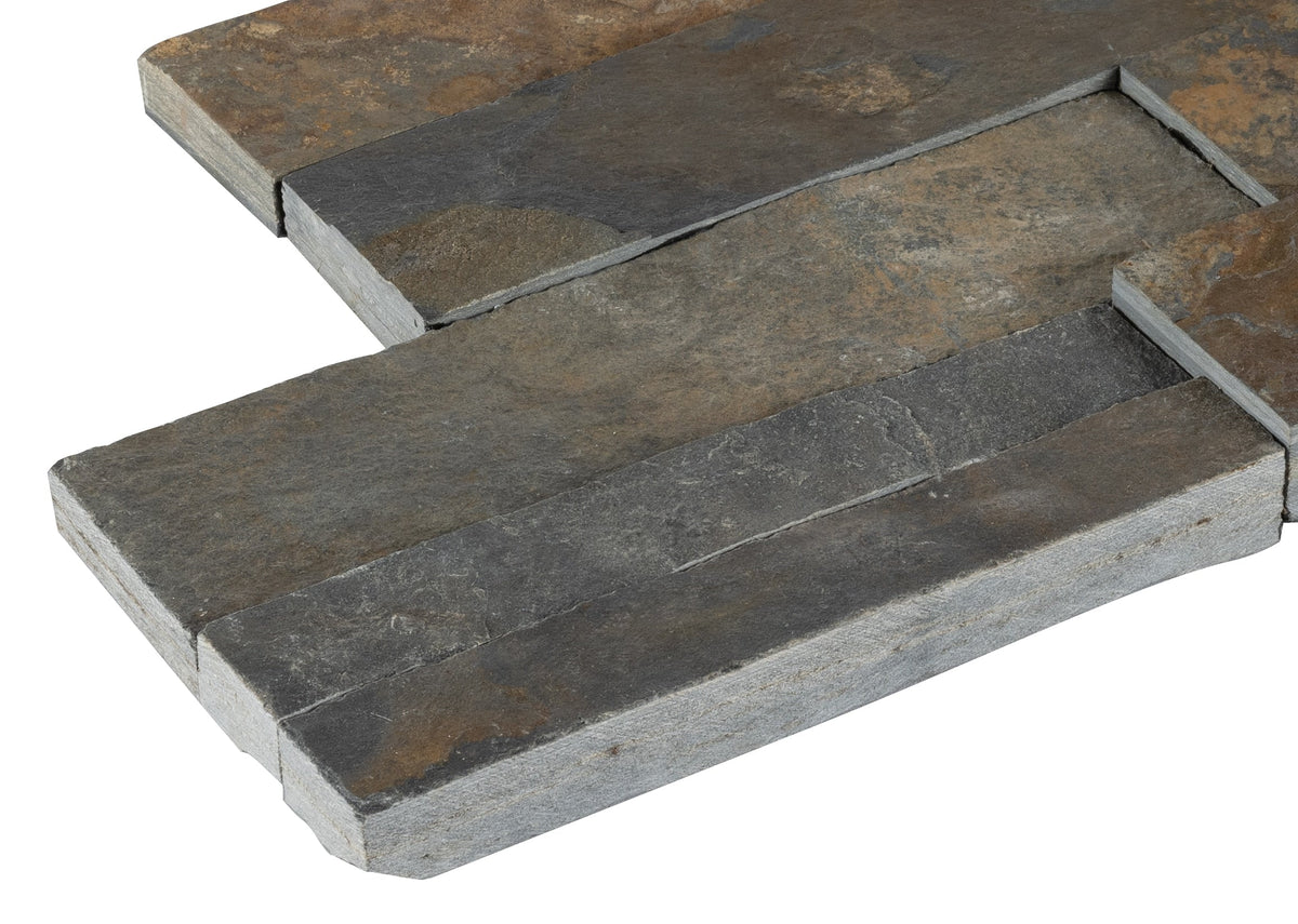 Satori Oxide Ledgestone 6-in x 12-in Natural Slate Stone-Look Wall Tile, 0.48-sq ft per Piece