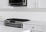Satori Hudson Brilliant White Glossy Bullnose 2-in x 8-in Glossy Ceramic Wall Tile (0.1-sq ft per piece)