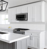 Satori Hudson Brilliant White Glossy Bullnose 2-in x 8-in Glossy Ceramic Wall Tile (0.1-sq ft per piece)