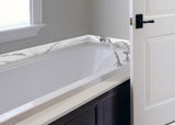Satori Regent Statuario Glossy Bullnose 2-in x 8-in Glossy Ceramic Marble Look Wall Tile (0.1-sq ft per Piece)