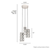 Hunter Gablecrest 3-Light Distressed White Transitional Tiered LED Small Hanging