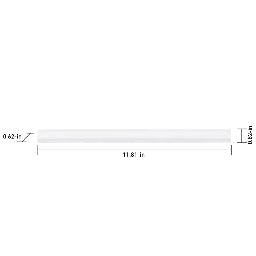 Satori Hudson Brilliant White Contempo Glossy 1-in x 12-in Ceramic Pencil Wall Tile (0.06-sq ft per piece)
