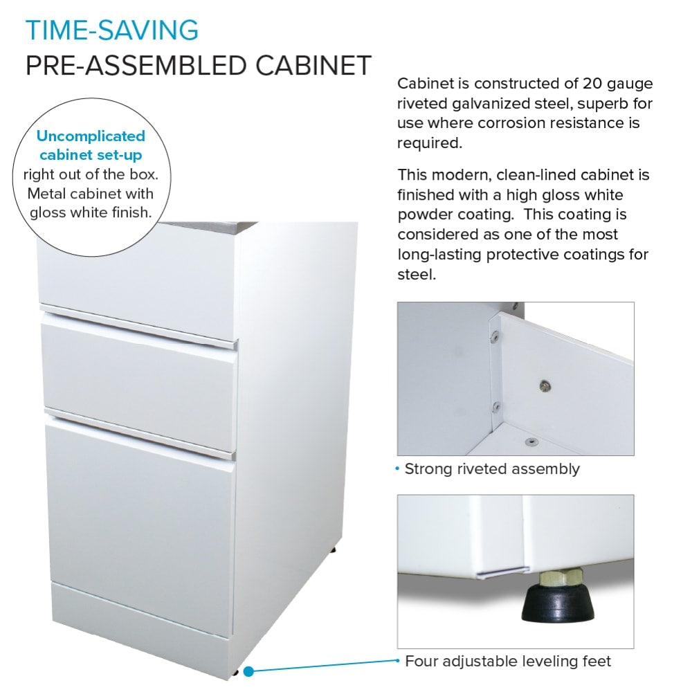 Transolid Gloss White Freestanding Laundry Sink with Cabinet and Faucet