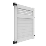 Freedom Barington/Newbeck DSP 6-ft H x 5-ft W White Vinyl Flat-top Fence Gate (Unassembled)