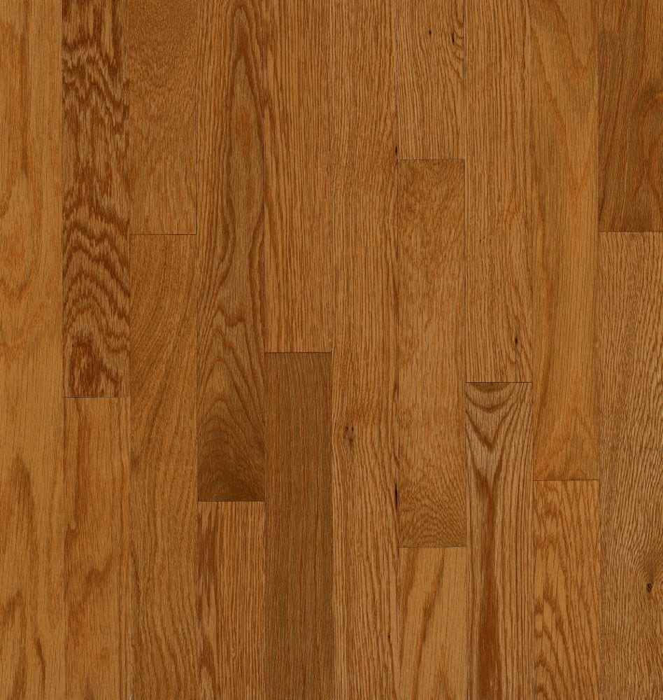 Bruce Manchester Gunstock Oak 2-1/4-in W x 3/4-in T x Varying Length Smooth/Traditional Solid Hardwood Flooring (20-sq ft / Carton)