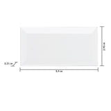Satori Hudson Brilliant White Beveled 3-in x 6-in Glossy Ceramic Subway Wall Tile (0.12-sq. ft/ Piece)