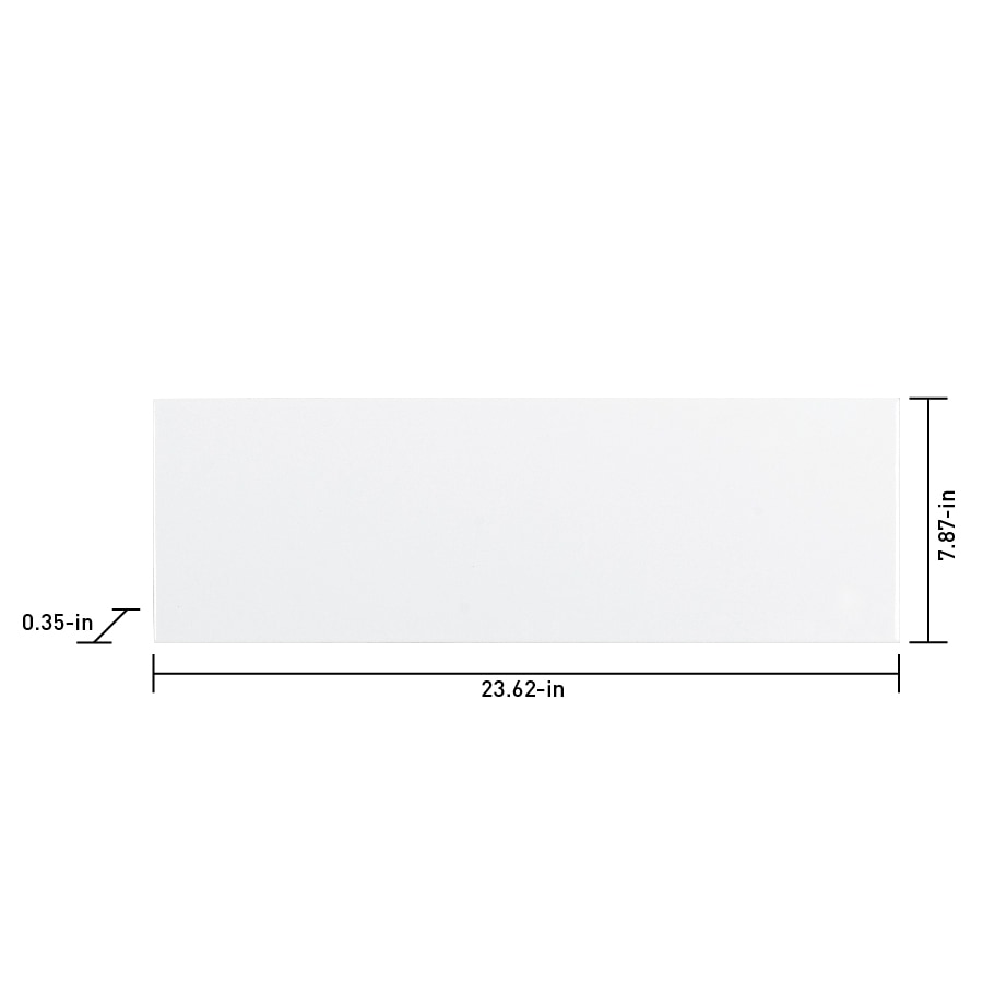 Satori Hudson Brilliant White 8-in x 24-in Glossy Ceramic Subway Wall Tile (1.29-sq. ft/ Piece)
