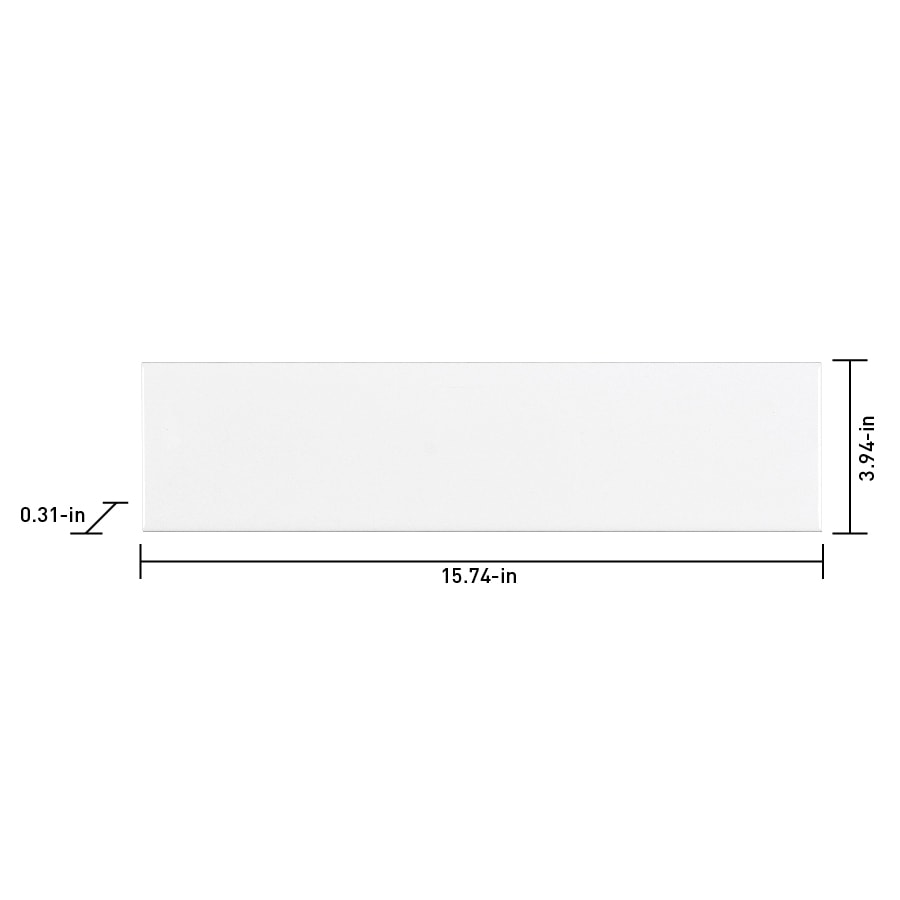 Satori Hudson Brilliant White 4-in x 16-in Glossy Ceramic Subway Wall Tile (0.43-sq. ft/ Piece)