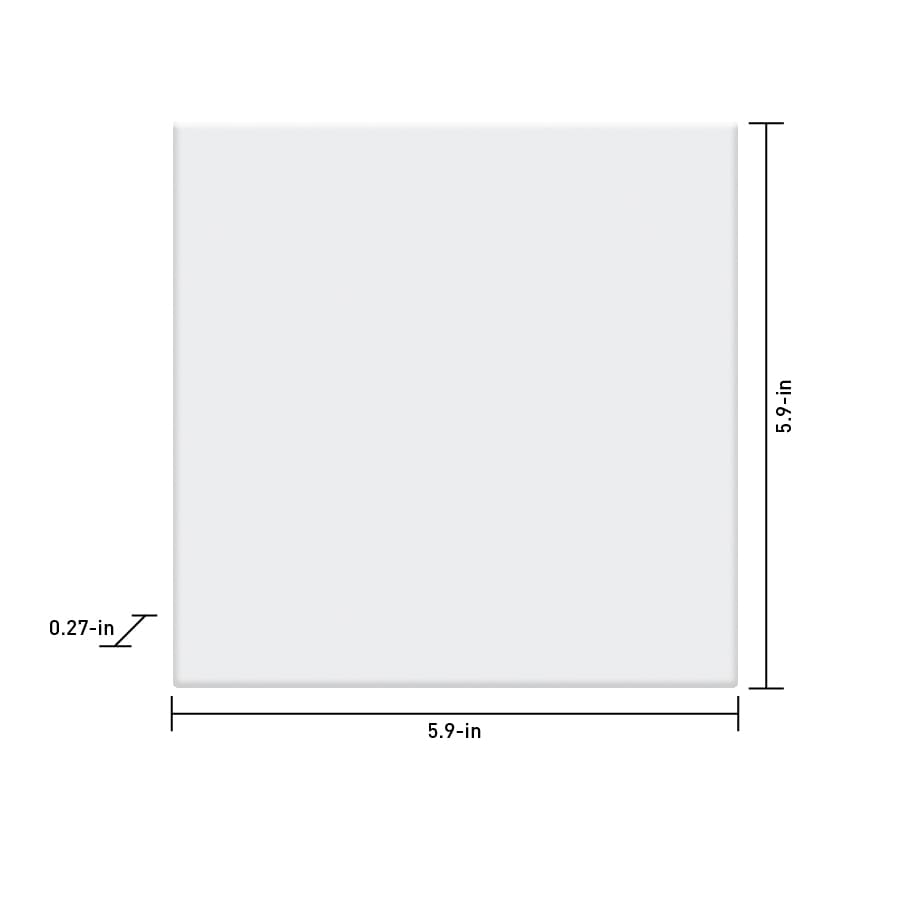 Satori Hudson Brilliant White 6-in x 6-in Glossy Ceramic Subway Wall Tile (0.24-sq. ft/ Piece)