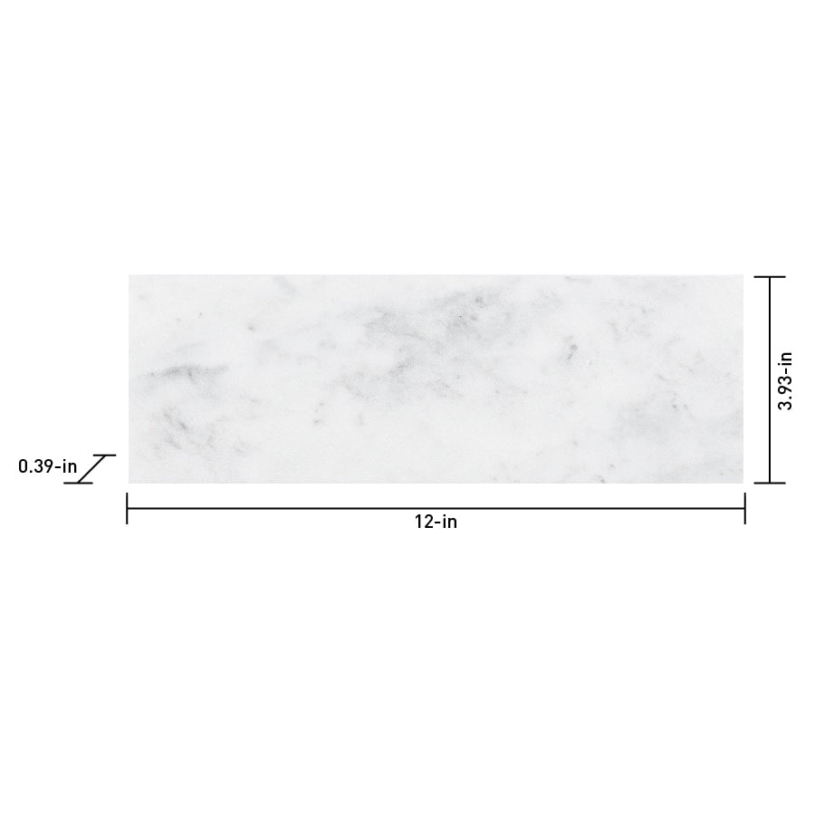 Satori Venatino 4-in x 12-in Polished Natural Stone Marble Look Wall Tile