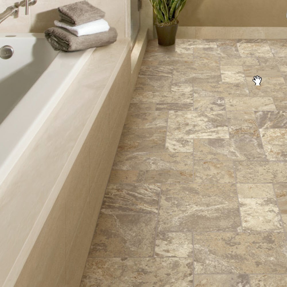 Congoleum ArmorCore Pro UR Terrace Paver 12-ft W x Cut-to-Length Lighthouse Landing Stone Look Low-Gloss Sheet Vinyl Flooring