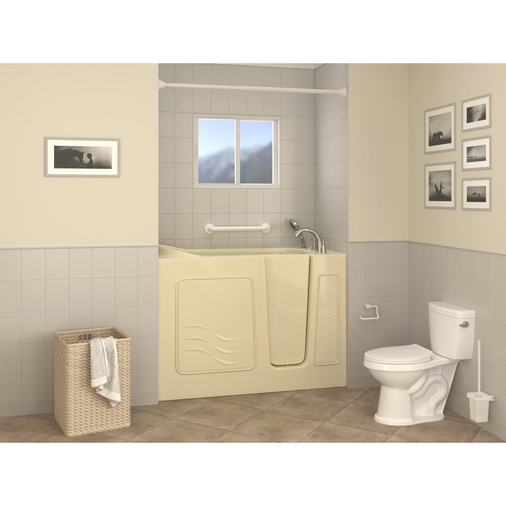 HD Series 26 in. x 53 in. Right Drain Quick Fill Walk-In Soaking Bathtub in Biscuit - Super Arbor