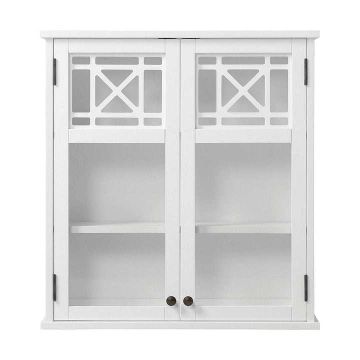Alaterre Furniture 27-in x 29-in x 8-in White Bathroom Wall Cabinet