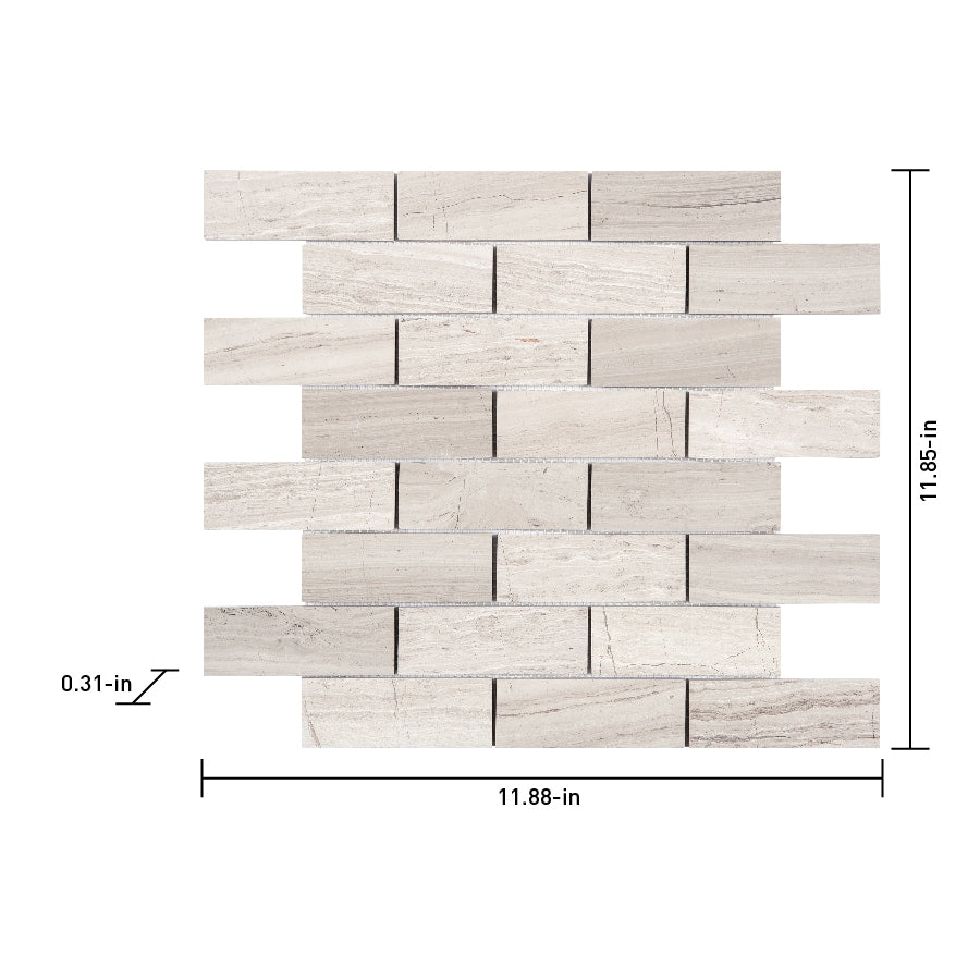 Satori Mystery 12-in x 12-in Polished Natural Stone Marble Look Mosaic Floor and Wall Tile (0.97-sq. ft/ Piece)