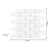 Satori Bianco Dolomite 12-in x 12-in Polished Natural Stone Marble Look Mosaic Wall Tile (0.97-sq. ft/ Piece)