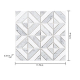 Satori Venatino Parquet 12-in x 12-in Polished Natural Stone Marble Look Mosaic Floor and Wall Tile (0.95-sq. ft/ Piece)