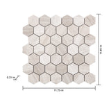 Satori Mystery 12-in x 12-in Polished Natural Stone Look Hexagon Mosaic Floor and Wall Tile (0.96-sq. ft/ Piece)