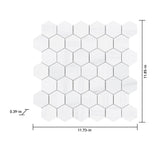 Satori Bianco Dolomite 12-in x 12-in Polished Natural Stone Marble Look Hexagon Mosaic Wall Tile (0.96-sq. ft/ Piece)