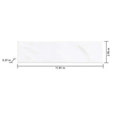 Satori Pearl White 3-in x 12-in Glossy Ceramic Subway Wall Tile (0.24-sq. ft/ Piece)