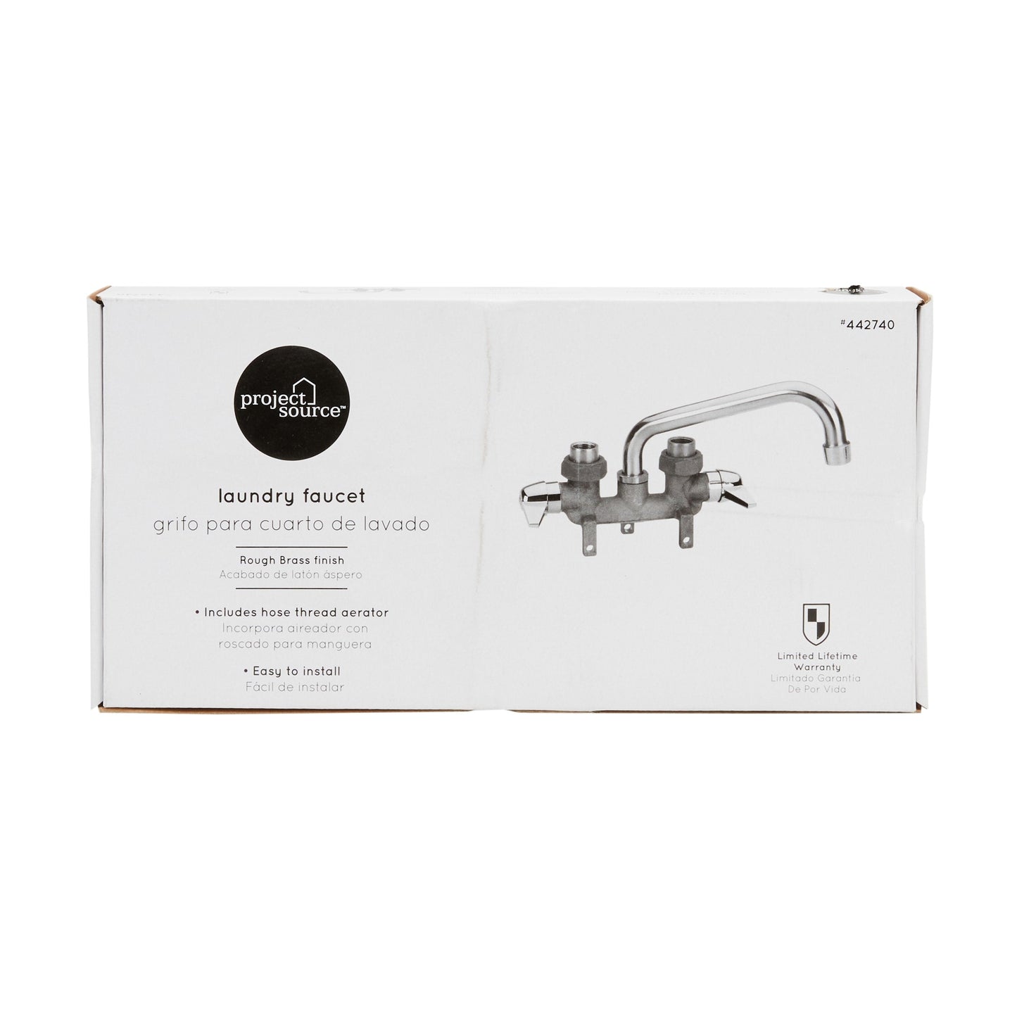 Project Source Rough Brass 2-handle Deck-mount Utility Faucet