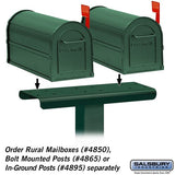 2-Wide Mailbox Spreader for Rural Mailboxes, Green
