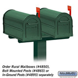 2-Wide Mailbox Spreader for Rural Mailboxes, Green