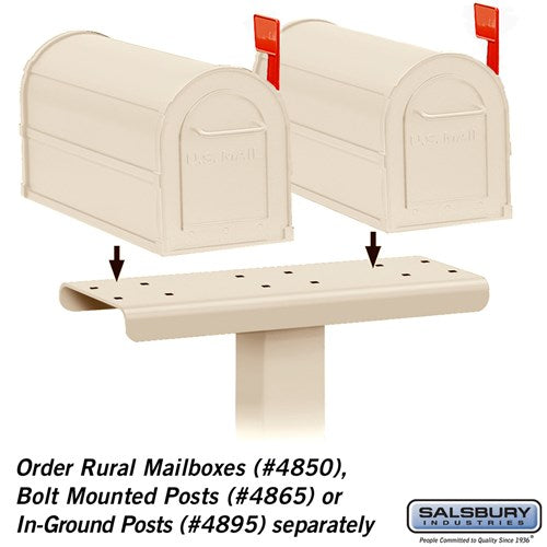 2-Wide Mailbox Spreader for Rural Mailboxes, Sandstone