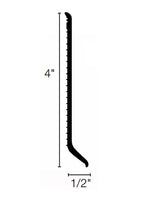 Flexco Medium Gray 0.08-in T x 4-in W x 1440-in L Vinyl Wall Base