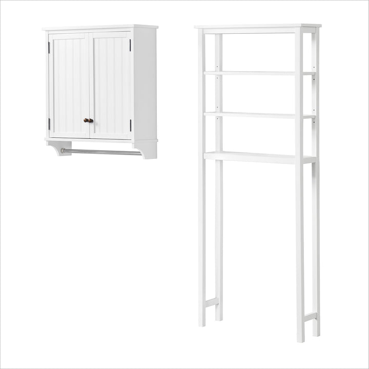 Alaterre Furniture 27-in x 65-in x 8-in White Wood Wall-mount Linen Cabinet
