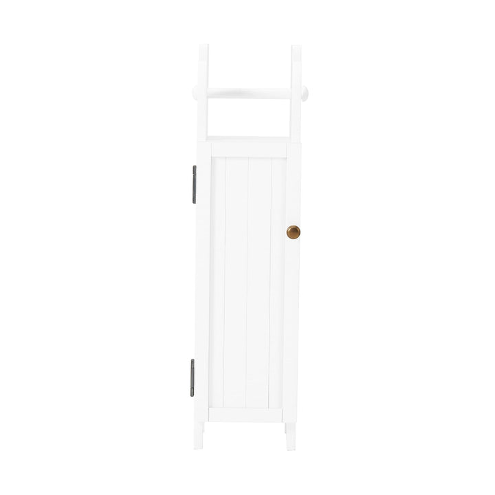 Alaterre Furniture 7-in x 28-in x 7-in White Wood Freestanding Linen Cabinet