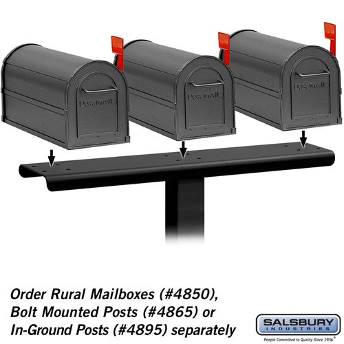 3-Wide Mailbox Spreader for Rural and Townhouse Mailboxes