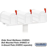 3-Wide Mailbox Spreader for Rural and Townhouse Mailboxes - White