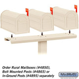 3-Wide Mailbox Spreader for Rural Mailboxes in Sandstone