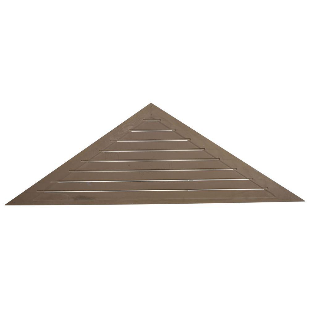 65 in. x 21.75 in. Triangle Primed Polyurethane Paintable Gable Louver Vent - Super Arbor